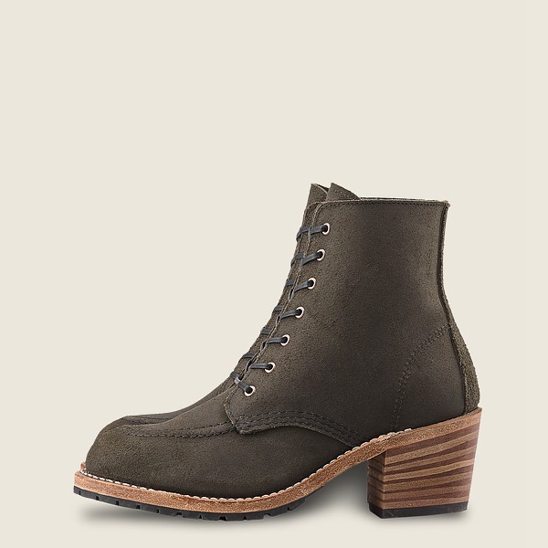 Heritage Støvler Dame - Red Wing Clara - Heeled Acampo Læder - Mørkegrå - NMOKBJ-532